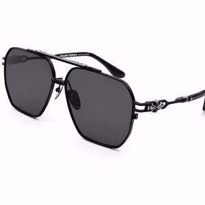 Chrome Hearts Black Hexagon Sunglasses