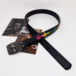 Chrome Hearts Cross Buckle Leather Belt