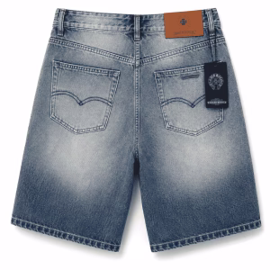 Chrome Hearts Multi Cross Patch Washed Denim Shorts