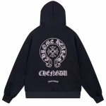 Chrome Hearts Horseshoe Logo Black Hoodie