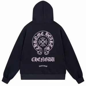 Chrome Hearts Horseshoe Logo Black Hoodie