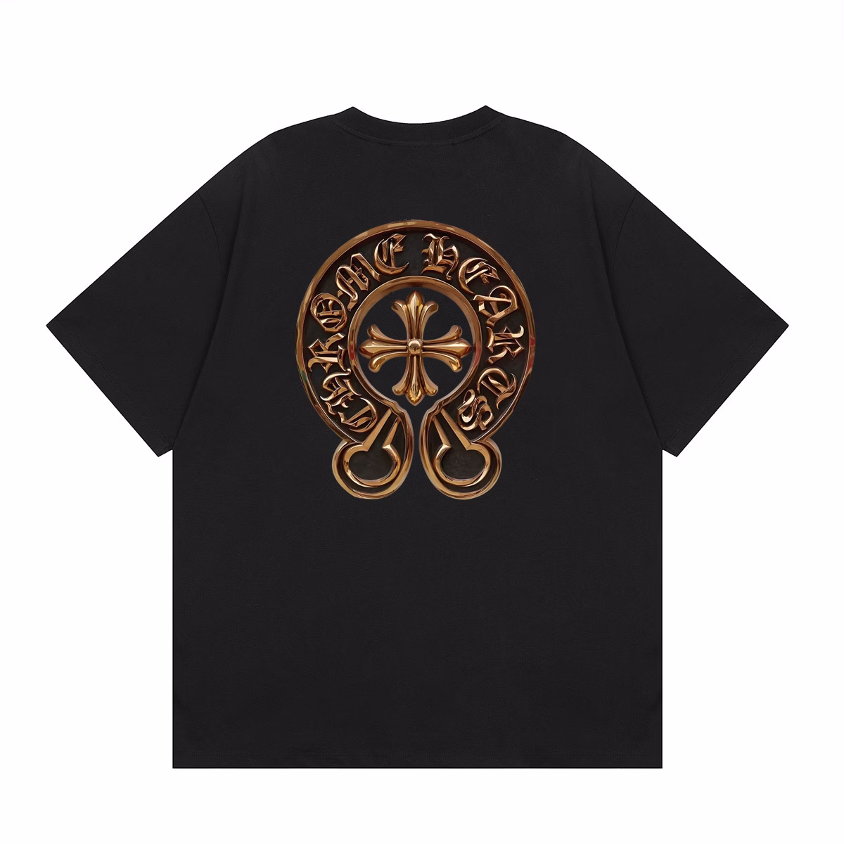 ad73b248 Chrome Hearts Scroll Logo T-Shirt Black