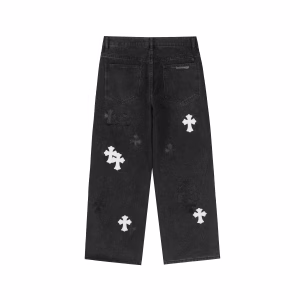 Chrome Hearts Black Cemetery Cross Jeans