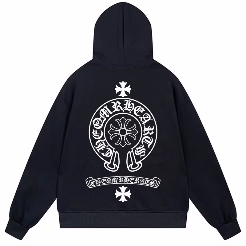 ce545510 Chrome Hearts Horseshoe Cross Hoodie Black