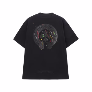 Chrome Hearts Black Paint Splash Cross T-Shirt