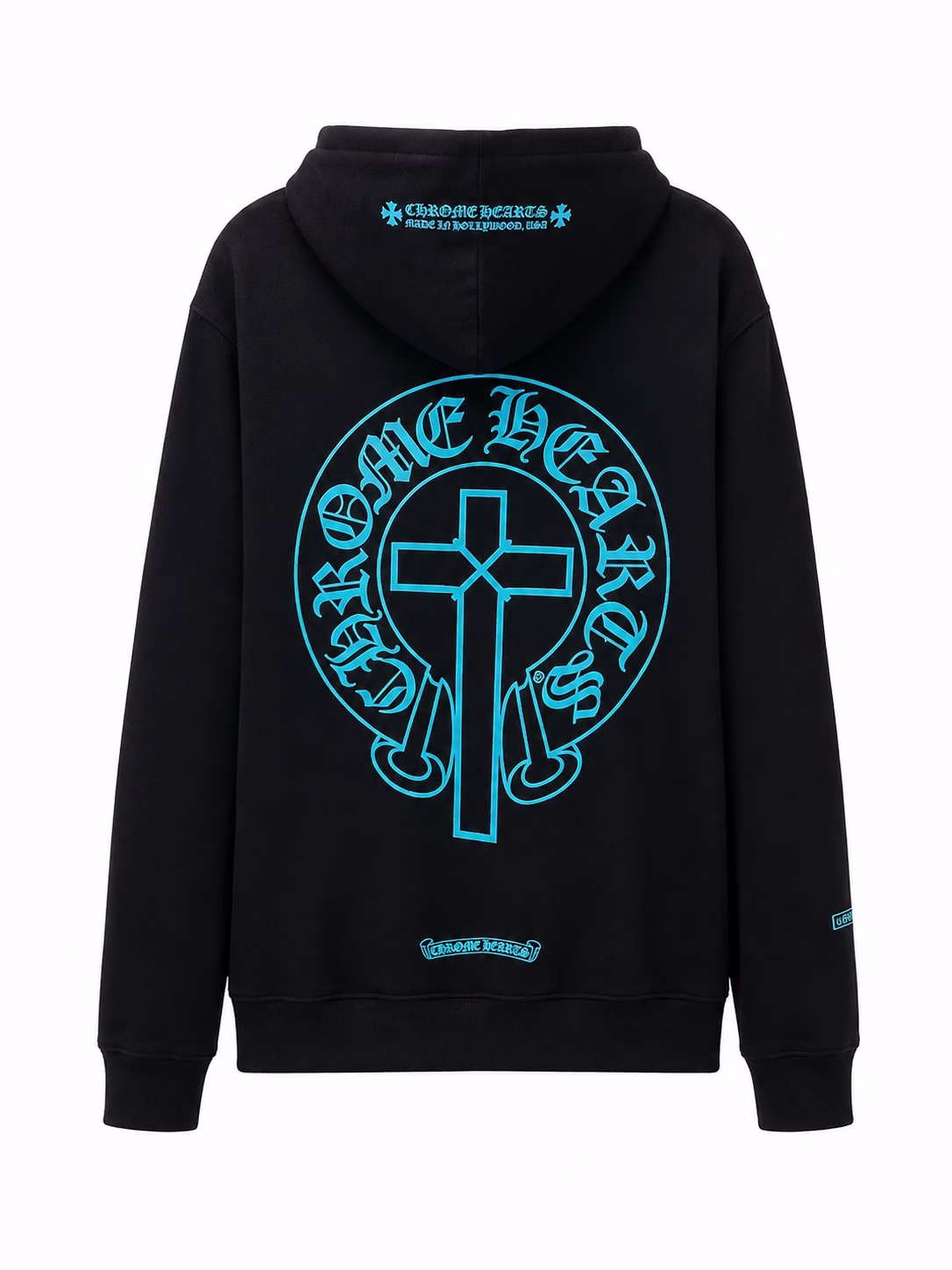 Chrome Hearts Blue Cross Horseshoe Pullover Hoodie Chrome Hearts Blue Cross Horseshoe Pullover Hoodie