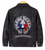 Chrome Hearts Black Cross Logo Denim Jacket