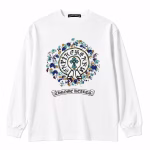 CH Multicolor Horseshoe Cross White Long Sleeve