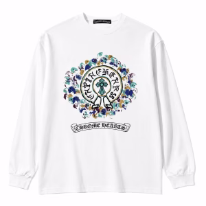 CH Multicolor Horseshoe Cross White Long Sleeve