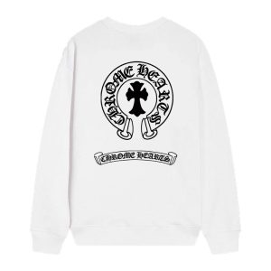 Chrome Hearts Horseshoe Logo Long Sleeve Shirt White