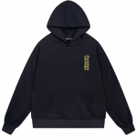 Chrome Hearts Yellow Gothic Logo Hoodie Black