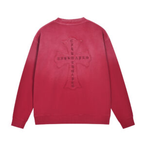 Chrome Hearts Red Logo Cross Long Sleeve Shirt