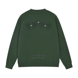Chrome Hearts Dark Green Triple Cross Long Sleeve Shirt