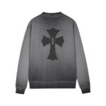 Chrome Hearts Grey Black Cross Long Sleeve Shirt