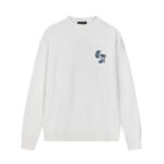 Chrome Hearts White Blue Denim Horseshoe Long Sleeve