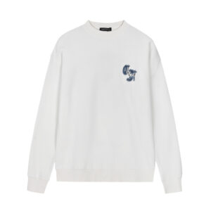 Chrome Hearts White Blue Denim Horseshoe Long Sleeve