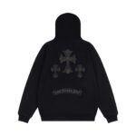 Chrome Hearts Studded Triple Cross Zip-Up Hoodie