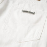 Chrome Hearts White Tonal Cross Star Patch Jeans