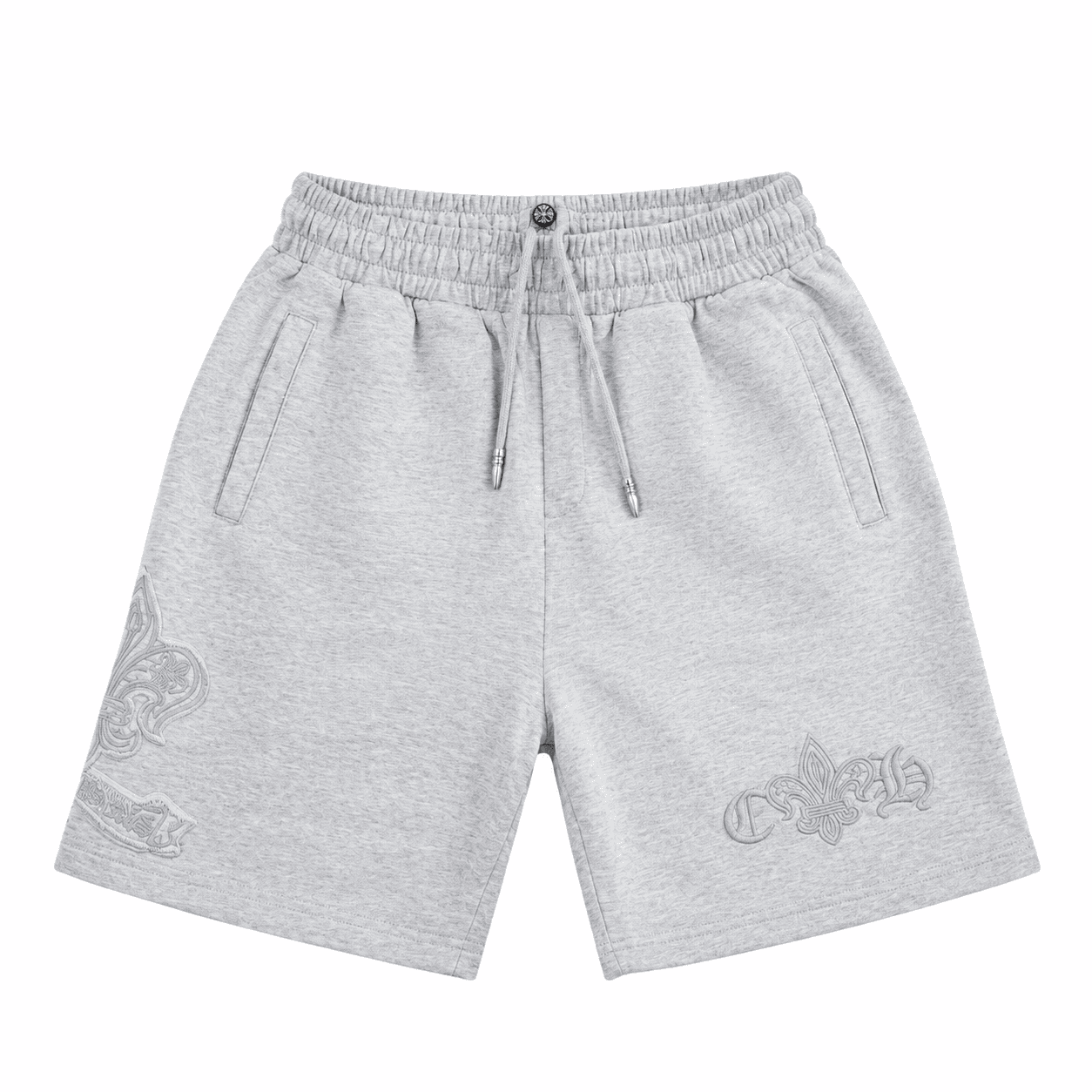 Chrome Hearts Fleur De Lis Grey Sweat Shorts Chrome Hearts Fleur De Lis Grey Sweat Shorts