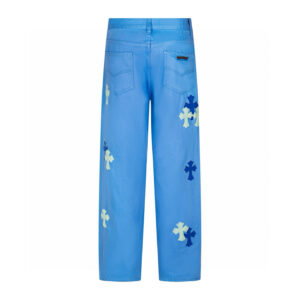 Chrome Hearts Blue Contrast Cross Patch Jeans