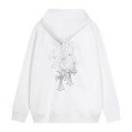 Chrome Hearts White Crystal Cross Zip Hoodie