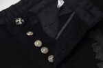 Chrome Hearts Black Brown Cross Patch Jeans