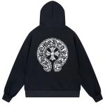 Chrome Hearts Horseshoe Logo Pullover Hoodie Black