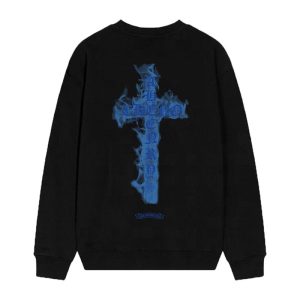 Chrome Hearts Blue Cemetery Cross Long Sleeve