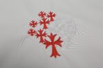Chrome Hearts Ivory Red Cross Horseshoe Bomber Jacket