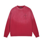 Chrome Hearts Red Logo Cross Long Sleeve Shirt