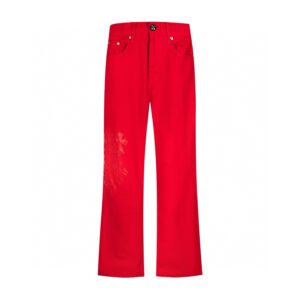 Chrome Hearts Red Tonal Cross Patch Jeans