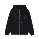 Chrome Hearts Purple Floral Cross Zip-Up Hoodie