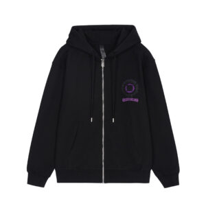 Chrome Hearts Purple Floral Cross Zip-Up Hoodie