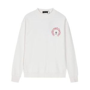Chrome Hearts White Red Circle Cross Long Sleeve