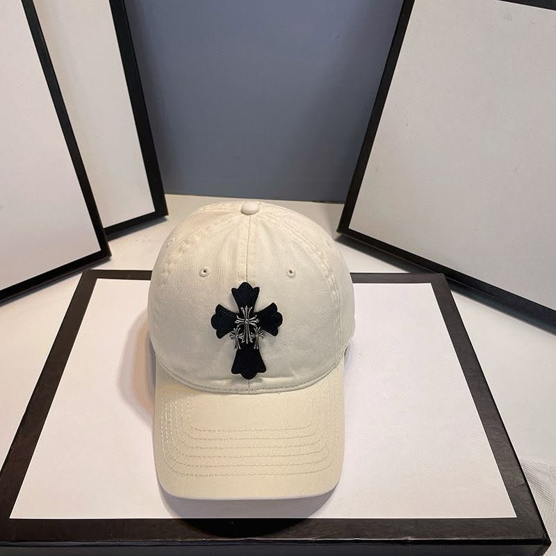 Chrome Hearts White Black Cross Baseball Cap Chrome Hearts White Black Cross Baseball Cap