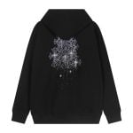 Chrome Hearts Black Crystal Cross Zip Hoodie