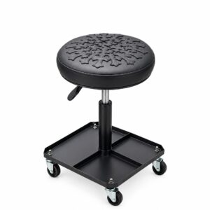 Chrome Hearts Black Cross Rolling Stool