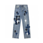 Chrome Hearts Blue Cross Patch Jeans