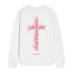 Chrome Hearts White Pink Cemetery Cross Long Sleeve