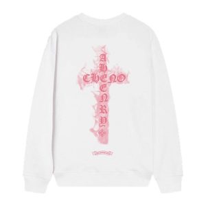 Chrome Hearts White Pink Cemetery Cross Long Sleeve