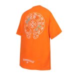 Chrome Hearts Orange Multicolor Cross Logo T-Shirt