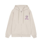 Chrome Hearts Purple Floral Cross Zip-Up Hoodie
