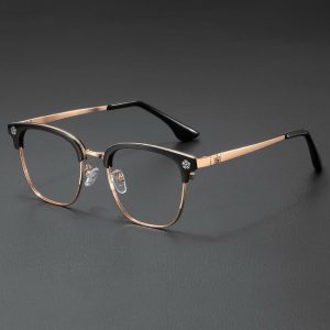Chrome Hearts Deep I BK/GP Glasses – Black & Rose Gold