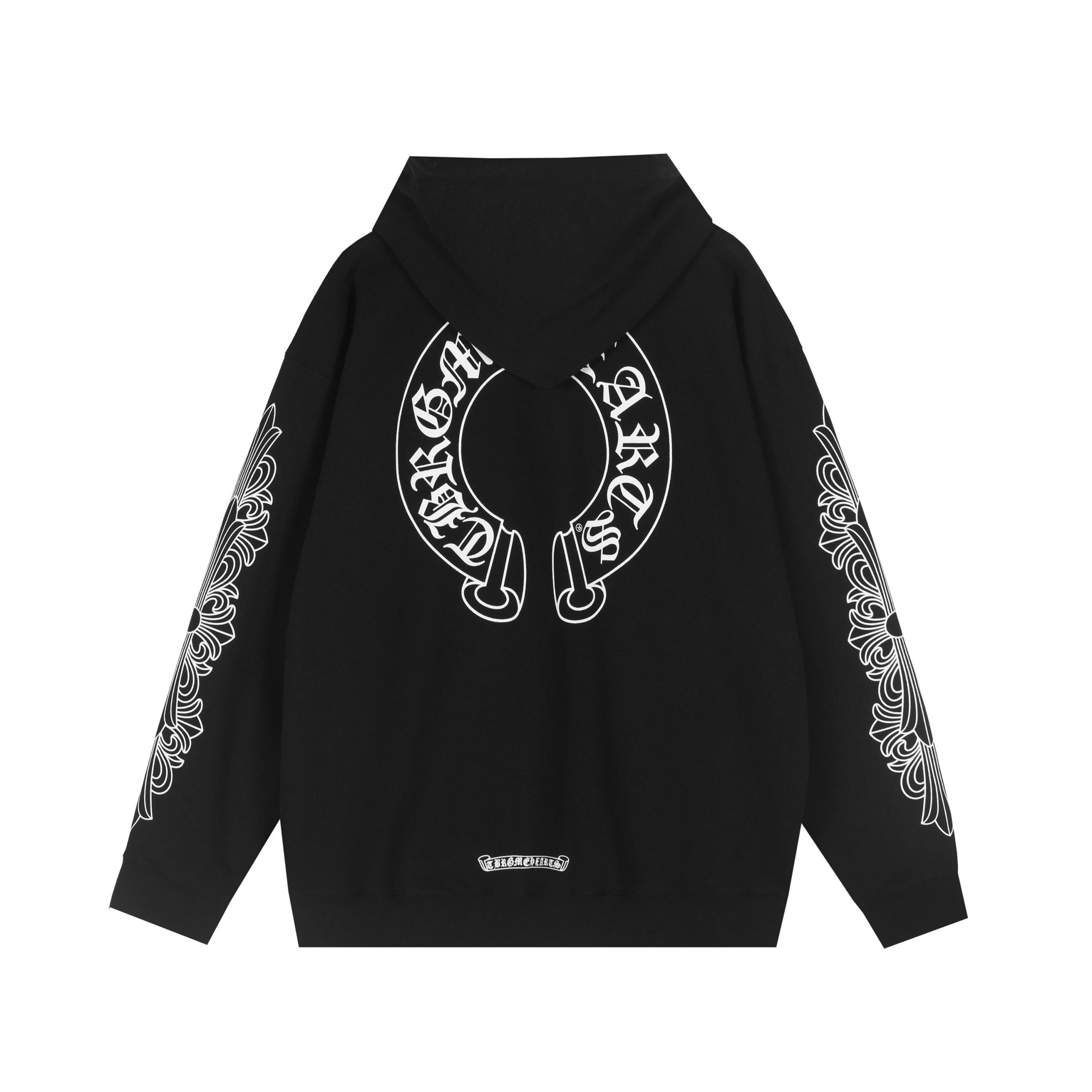 Chrome Hearts Black Gothic Horseshoe Zip Hoodie Chrome Hearts Black Gothic Horseshoe Zip Hoodie