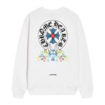 Chrome Hearts White Multicolor Floral Cross Long Sleeve