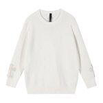 Chrome Hearts Cross Patch White Knit Sweater