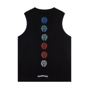Chrome Hearts Multi-Color Horseshoe Black Tank Top