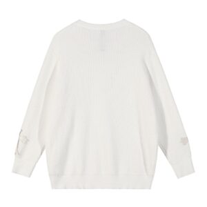 Chrome Hearts Cross Patch White Knit Sweater