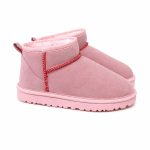 Chrome Hearts Light Pink Suede Mini UGG Boots