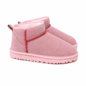 Chrome Hearts Light Pink Suede Mini UGG Boots